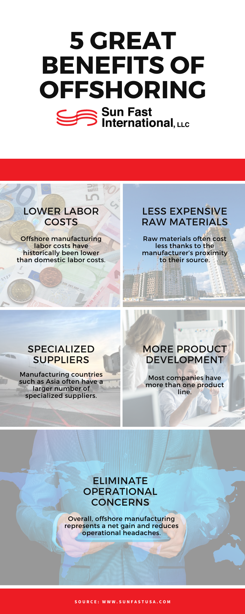 5 Great Benefits of Offshoring Infographic